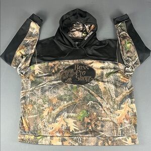 Bass Pro Shops Men’s XXL Black and‎ Camo Hoodie
